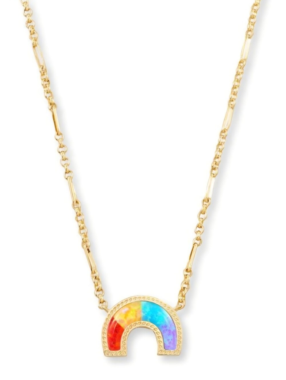 Kendra Scott Elisa Gold Rainbow Pendant in Primary Mix